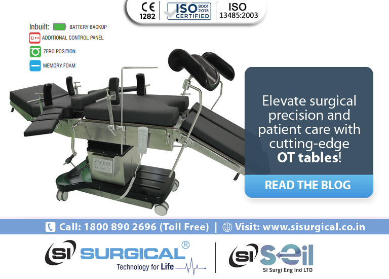 Elevate surgical precision and patient care with cutting-edge OT tables from SI surgical!